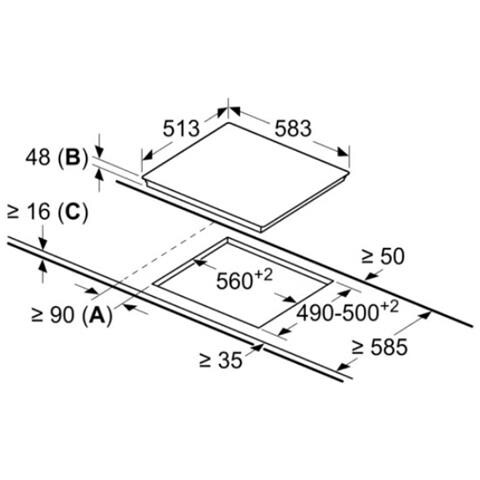 Piano Cottura T16BT76N0 Elettrico 4 Zone Cottura da 58.3 cm Colore Nero - Foto 2