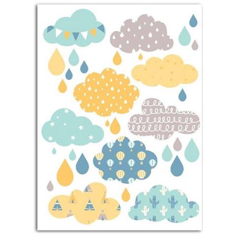 Tessuto Fusibile 15 X 21 Cm - Nuvole Ragazzo - Foto 1