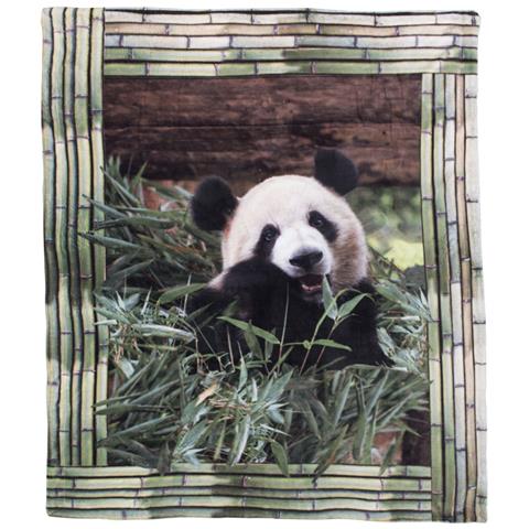 Plaid Coperta Divano Stampa Digitale Retro Agnellato Pelliccia Vari Disegni 130x160 Panda - Foto 11