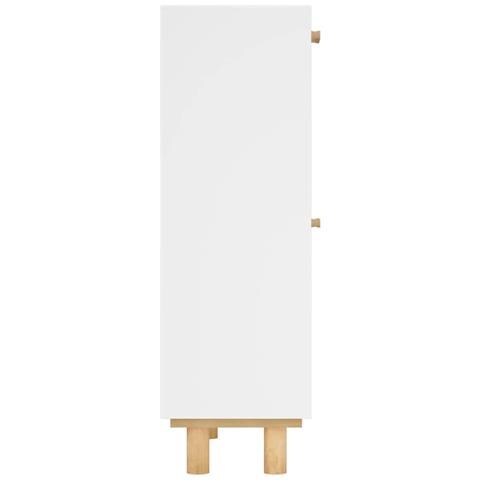 Scarpiera Bianca 52x25x80cm Legno Multistrato e Rattan Naturale - Foto 8