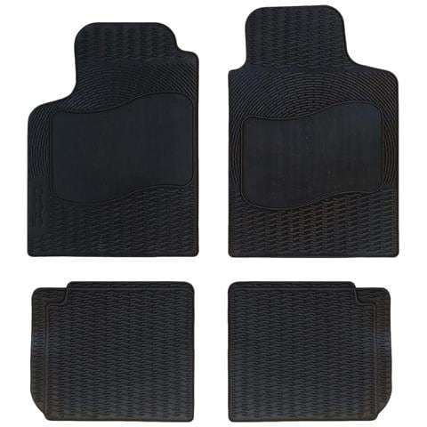 Set Da 4 Tappetini In Gomma Per Auto Compatibili Per 500, Adatto A Tutte Le Stagioni, Nero, Sagomati Anteriori E Posteriori, Mod. 1 - Ka8431 - Foto 1