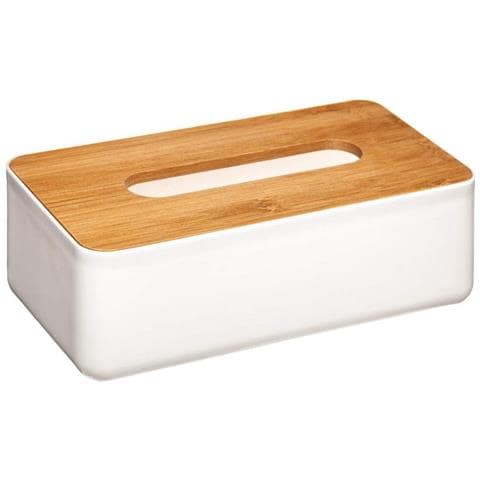 Scatola Per Foulard Baltik 25 X 13 X 8.7 Cm Bianco Bambù - Foto 1