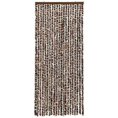 Tenda Antimosche Marrone E Bianca 100x230 Cm In Ciniglia - Foto 3