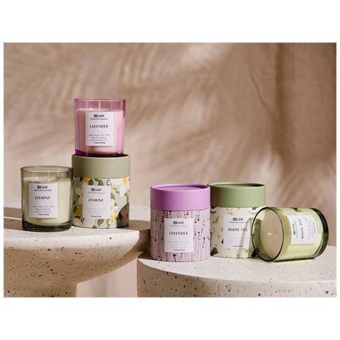 Set Di 3 Candele Profumate Cera Di Soia Tè /lavanda /gelsomino Colorful Barrel - Foto 1