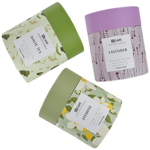 Set Di 3 Candele Profumate Cera Di Soia Tè /lavanda /gelsomino Colorful Barrel - Foto 7