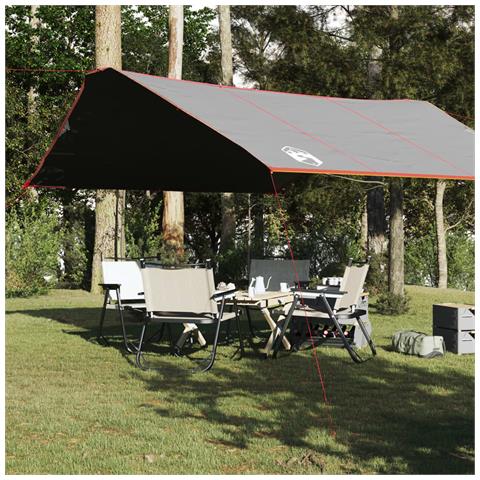 Telone da Campeggio Grigio /Arancione 420x440 cm Impermeabile - Foto 9