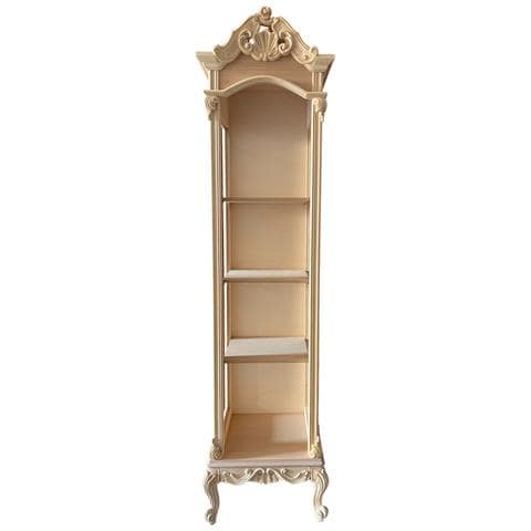 Libreria A Giorno 3 Ripiani Classica Barocco Legno Grezzo 53x40x214 - Foto 1