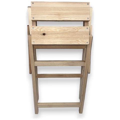 Scaletta Sgabello 3 Gradini Domestico In Legno Chiudibile Salvaspazio Bobby - Foto 7