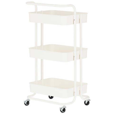 Aiutante Parrucchiere Carrello Cosmetico Tavolino Su Ruote Per La Tintura St010wh Al Salone Di Bellezza Scaffale Con Ripiani - Foto 2