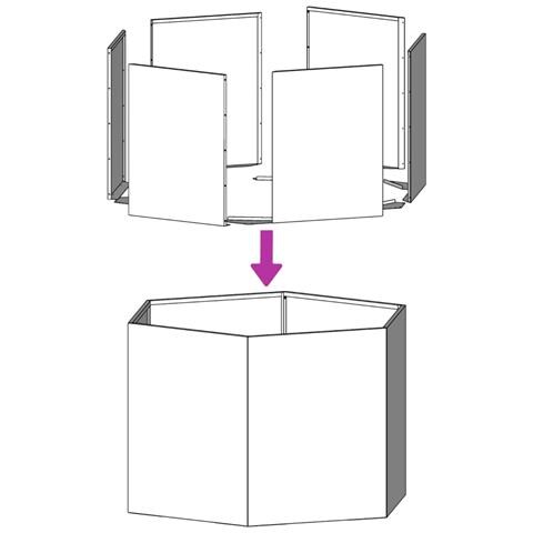 Fioriera da Giardino Verde Oliva Esagono 69x60x45 cm in Acciaio - Foto 10