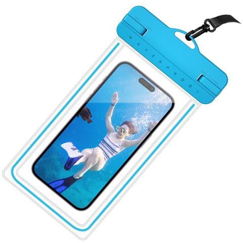 Borsa Porta Cellulare Impermeabile Universale Blue 1-pack - Foto 2