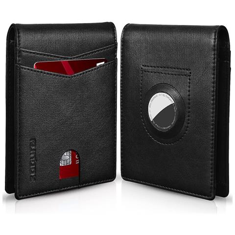 Porta Carte Airtag Antifurto Rfid Da Uomo Black - Foto 1