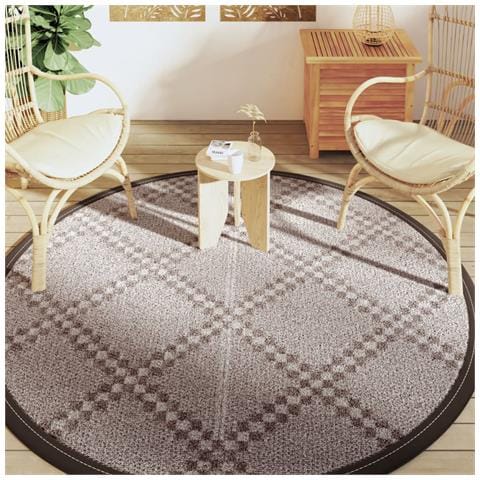 Tappeto Da Esterno Marrone 200 Cm In Pp - Foto 3