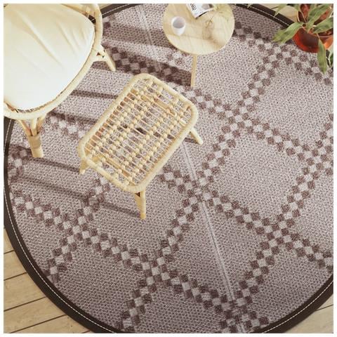 Tappeto Da Esterno Marrone 200 Cm In Pp - Foto 1