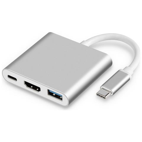 Hub Usb-c 3 In 1 Con Hdmi, Usb 3.0 E Ricarica Pd - Foto 1