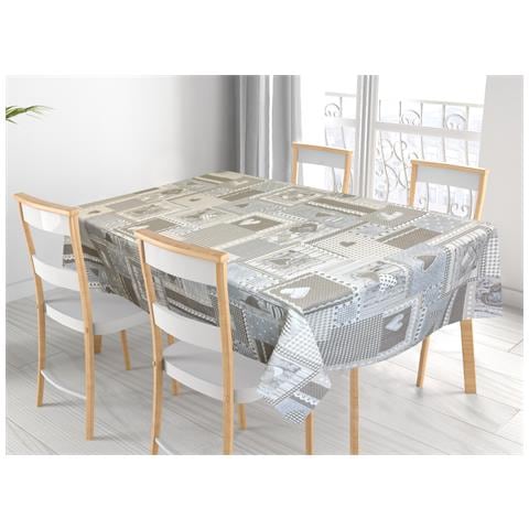 Tovaglia Per Salotto Cucina Tavolo 100% Cotone Made In Italy Aprica Rp 140x360 Beige - Foto 1