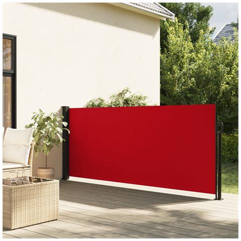 Tenda Da Sole Laterale Retrattile Rossa 120x600 Cm - Foto 1