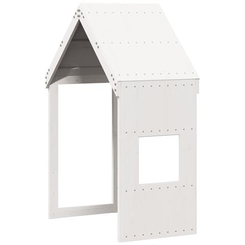Tetto Per Letto Bambini Bianco 55x99x139,5 Legno Massello Pino - Foto 2