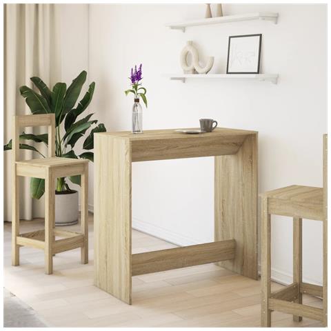 Tavolo Da Bar Rovere Sonoma 102x50x103,5cm In Legno Multistrato - Foto 3