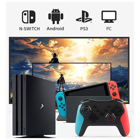 Controller Wireless Con Connessione Bluetooth. Funzioni Turbo, Giroscopio 6 Assi E Vibrazione. Compatibile Con N-switch, Ps3, Pc, Smartphones… - Foto 2