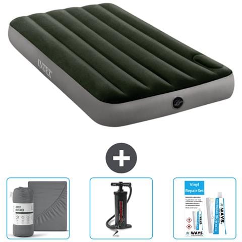 Set Materassino Gonfiabile - 191x99x25 Cm - Verde - Include Accessori Coordinati Cb11 - Foto 1