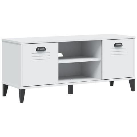 Lusso Casadino -  Panca Portascarpe Viken Bianca 106x35x45 Cm Legno Multistrato - Foto 1