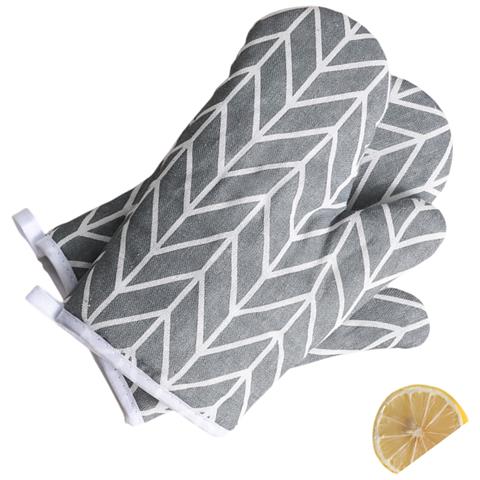 Set Di Guanti Da Forno Da 2, Guanti Da Cucina Per Microonde E Cottura A Vapore Grey - Foto 3