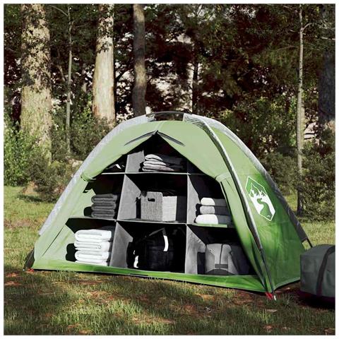 Tenda Portaoggetti con 9 Scomparti Verde Impermeabile - Foto 1
