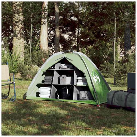 Tenda Portaoggetti con 9 Scomparti Verde Impermeabile - Foto 2