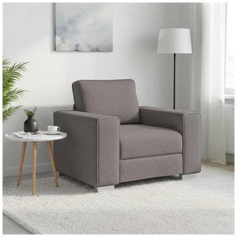 Poltrona in Tortora - 59 cm Tessuto - Foto 2