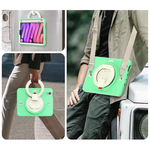 Custodia Per Ipad Mini 6 8,3"" Con Supporto E Tracolla Verde - Foto 2