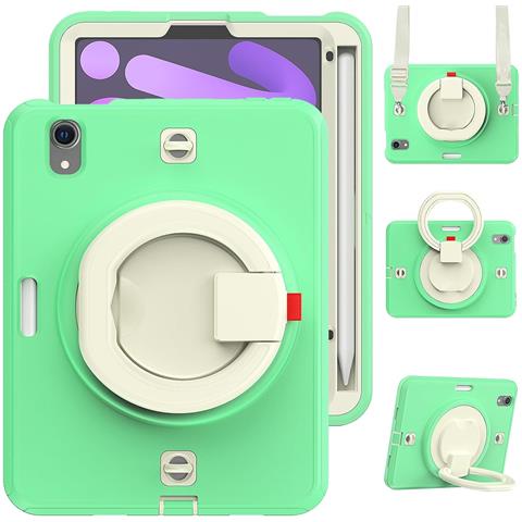 Custodia Per Ipad Mini 6 8,3"" Con Supporto E Tracolla Verde - Foto 1
