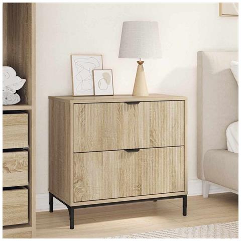 Comodino rovere sonoma 63.5 x 36 x 61 cm Legno multistrato - Foto 2