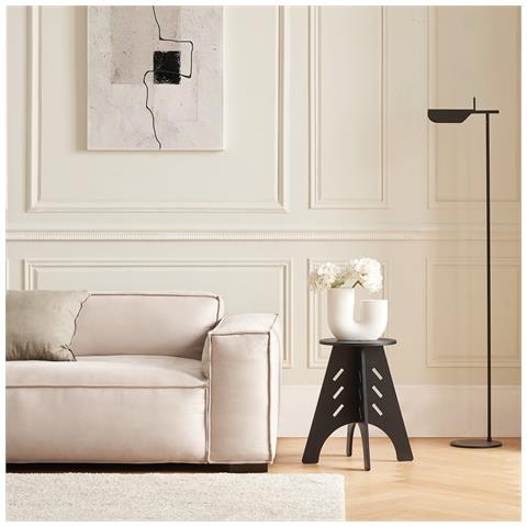 Tavolino Rotondo Con Connessione Per Telefono, Nero - Foto 7