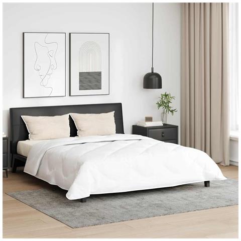 Piumone con cuscini Argyle 3 pcs Bianco 260 x 220 cm Microfibra - Foto 2