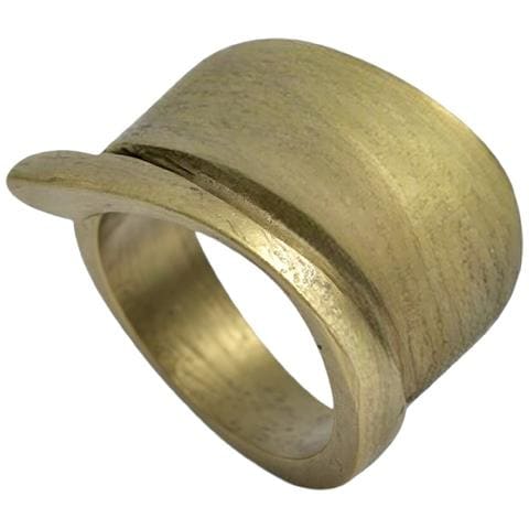 Anello Twister In Ottone Placcato Oro - Foto 1