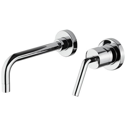 Hd125 Miscelatore Lavabo A Parete - Bocca Normale Nero Opaco A Magazzino - Foto 1