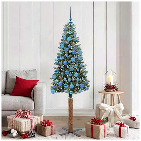 Albero di Natale snodato con 300 LED con supporto Verde 180 cm - Foto 2