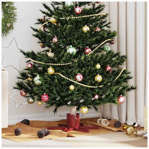 Supporto per Albero di Natale Rosso 49 x 49 x 15,5 cm Acciaio - Foto 2