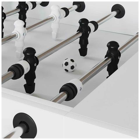 Calcio da Tavolo 12 pcs Bianco e Nero 3.6 x 3.6 cm - Foto 2