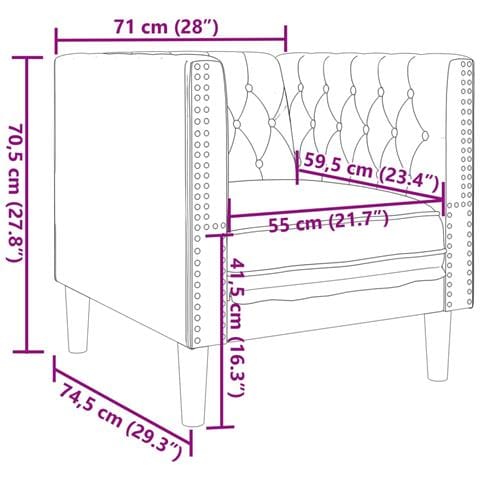 Poltrona Chesterfield Marrone in Similpelle - Foto 9