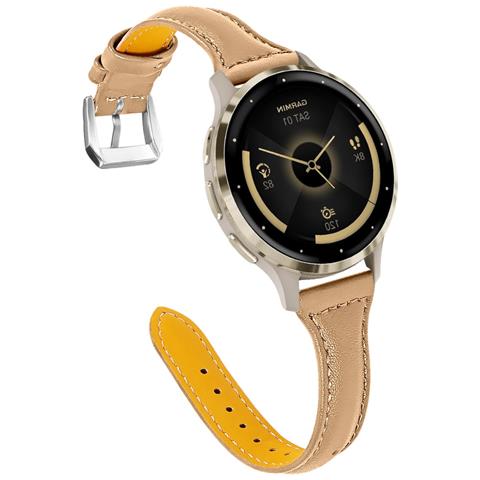 Cinturino In Pelle A Forma Di T Con Vita Sottile Compatibile Con Garmin Venu 3s /huawei Gt4/5/6 41mm / 42mm Coffee - Foto 1