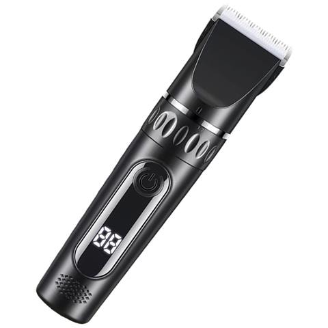 Set Tagliacapelli Elettrico Nero - Regolabarba Ricaricabile Senza Fili Per Uso Domestico - Foto 4