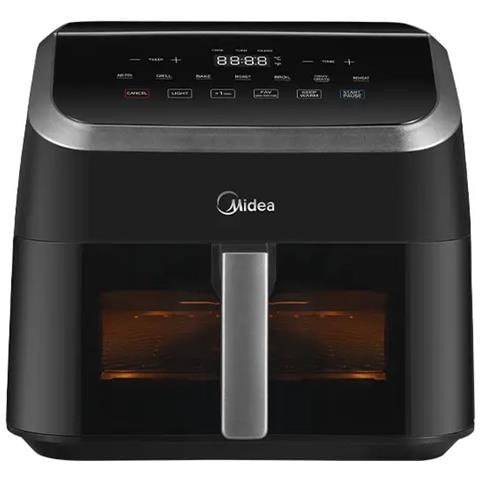MAD85000ADK Doppia 9 L Indipendente 2200 W Friggitrice ad aria calda Nero, Argento - Foto 1
