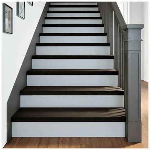 Gradini 12 pz Marrone Scuro 100x30x2 cm Legno Massello Rovere - Foto 2