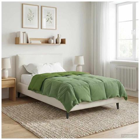 Piumone Completo Annuale Verde 155 x 220 cm Microfibra - Foto 2
