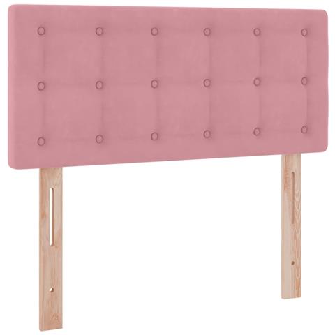Letto con Contenitore con materasso Rosa 90 x 200 cm Velluto - Foto 9