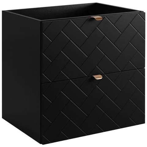 | Mobiletto 60 cm - Nero opaco - Mobili da bagno - Mobiletti - Senza top - Foto 1