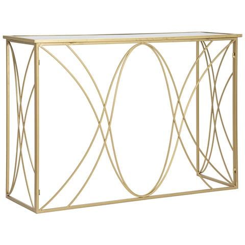 Consolle Exy In Ferro, Mdf E Specchio - 120 X 40 X H 80 Cm - Foto 1