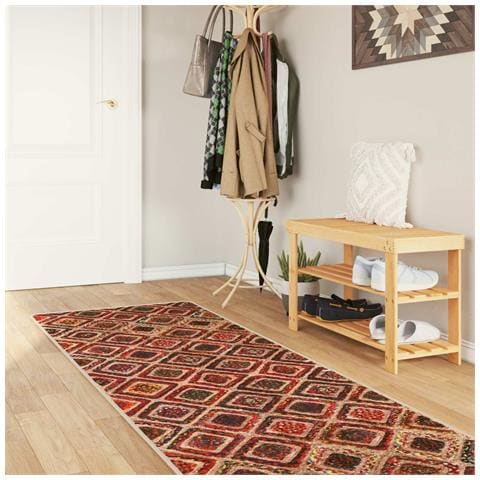 Runner Tappeto MARSA Multicolore 80 x 350 cm Poliestere e PVC - Foto 2